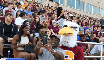 Students at commencement ceremony